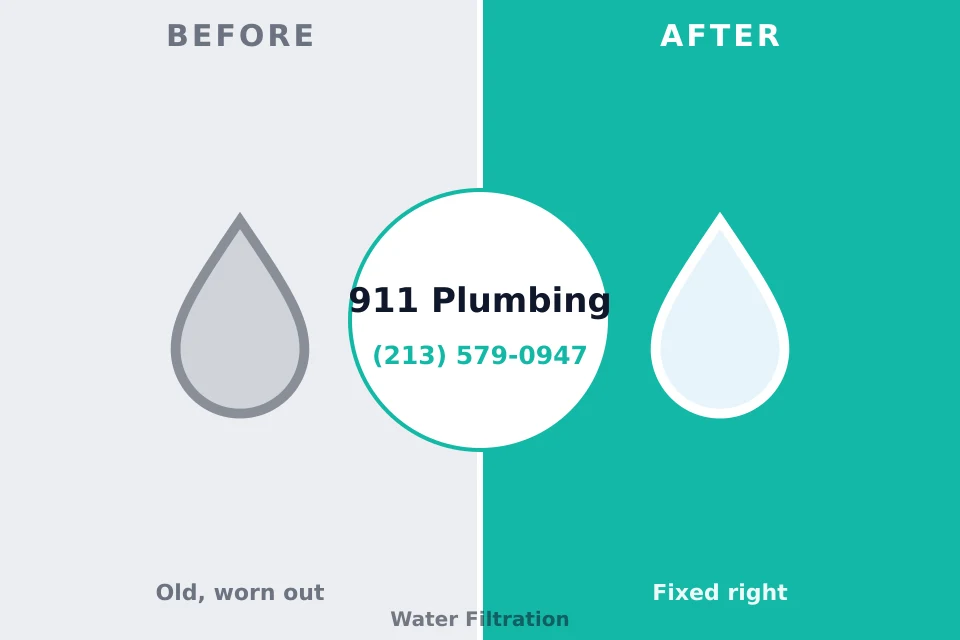 Before and after: plumbing company Yorklyn, PA